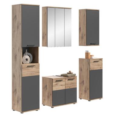 Hioshop Mason badkamer M3 grijs- eiken decor