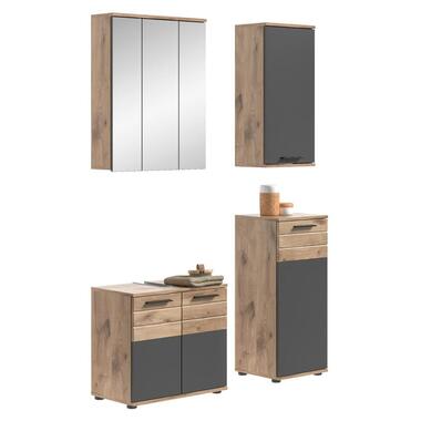 Hioshop Mason badkamer M4 grijs- eiken decor