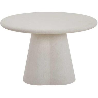 Eettafel Faro - Ø120x76cm - cementverf - wit