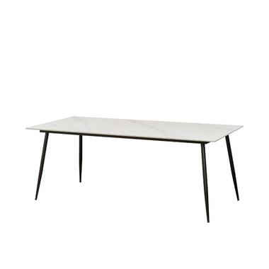 Eettafel Jules Sintered Stone Marmerlook Wit 190 x 90 x 76 cm