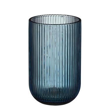 Mica Decorations Merlot drinkglas blauw - h13xd8cm