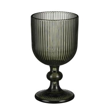 Mica Decorations Merlot wijnglas grijs - h14,5xd8cm