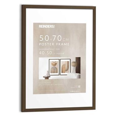 Wissellijst hout Poster 50x70 walnoot - 50 x 70 - Walnoot