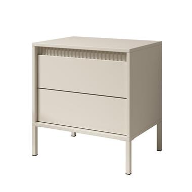 Meubella - Saran - Nachtkastje - Beige - 54 cm