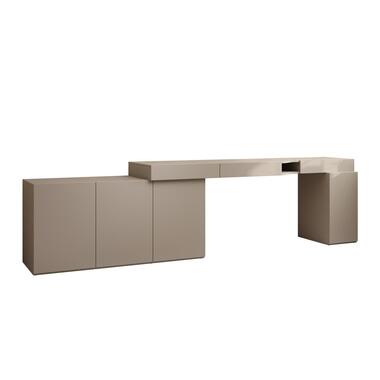 Meubella - Whenua 3 - Bureau links - Beige - 321x55x79 cm