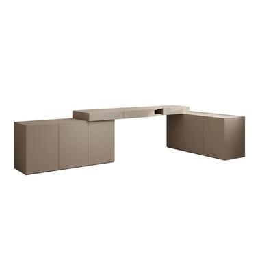 Meubella - Whenua 4 - Bureau links - Beige - 338x141x79 cm