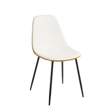 Mica Decorations Tallos stoel off white oker - l53xb43xh82cm