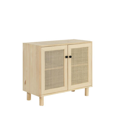 Astigarraga Dressoir Sense - 2 deuren - grenen en rotan