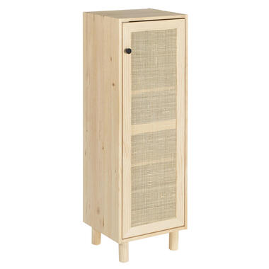 Astigarraga Houten Kast Sense - 1 deur - grenen en rotan