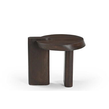 Bijzettafel Rond Bruin Hout - 50x45x45cm - Rava