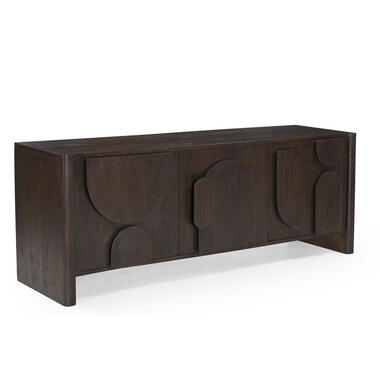 Tv-meubel Donkerbruin Hout - 150x40x55cm - Zana