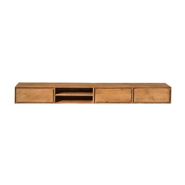 Tv-meubel Zwevend Naturel Hout - 240x35x30cm - Ambiance