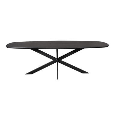 Eettafel Deens Ovaal Zwart Hout - 280x120x76cm - Ferris