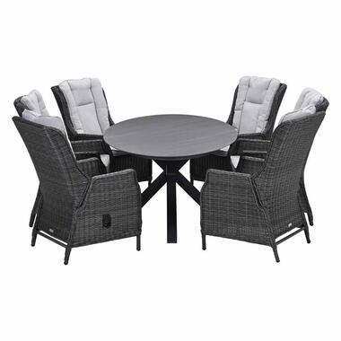 Garden Impressions Marbella verstelb. tuinset 7-delig - Scot tuintafel