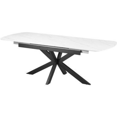 Verlengbare eettafel Hestia - 180/220x90x76cm - gesinterde steen - marmer
