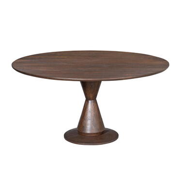 Eettafel Rond Bruin Hout - 150x150x76cm - Lima