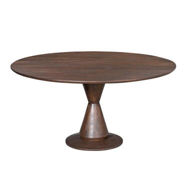 Eettafel Rond Bruin Hout - 130x130x76cm - Lima