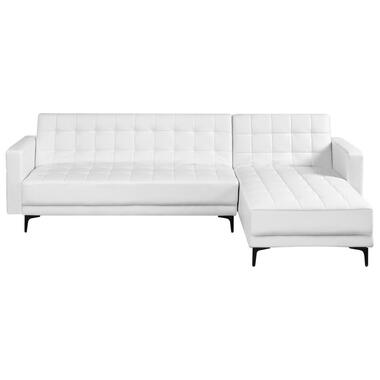 ABERDEEN - Hoekbank - Wit - Linkszijdig - Kunstleer
