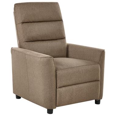 SANDE - Relaxfauteuil - Bruin - Polyester