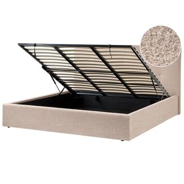 LORIENT - Bed met opbergruimte - Beige - 180 x 200 cm - Bouclé