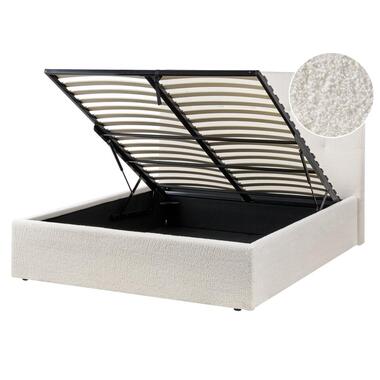 LORIENT - Bed met opbergruimte - Off-white - 140 x 200 cm - Bouclé