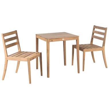 CHIOGGIA - Bistroset met stoelen - Lichtbruin - Acaciahout