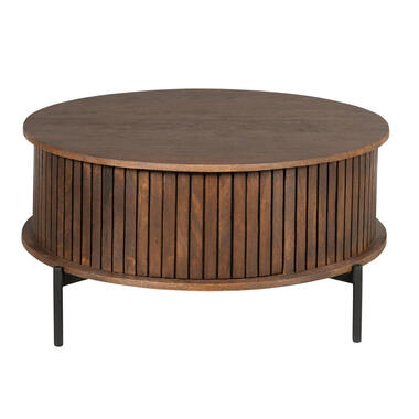 Salontafel Rond Bruin Hout - 80x80x40cm - Madison