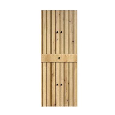 Hioshop PureBliss kolomkast eiken decor- antraciet