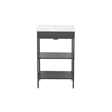 Hioshop Lorin badkamer waskast met wastafel zwart