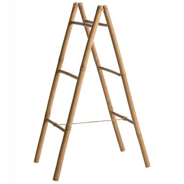 MOJANDA - Handdoekstandaard - Natuurlijk - Bamboehout