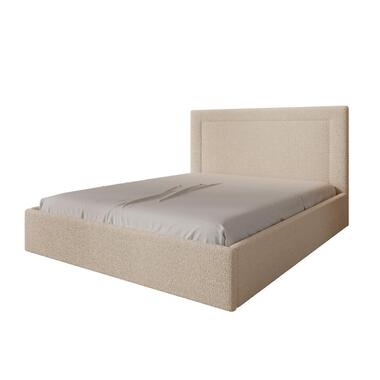 Meubella - Dejada - Tweepersoonsbed - Beige teddystof - 160x200 cm