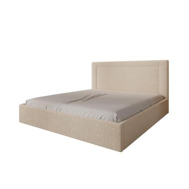 Meubella - Dejada - Tweepersoonsbed - Beige teddystof - 180x200 cm