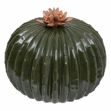 Atmosphera cactus - groen - 1x - keramiek - D17 x H15 cm