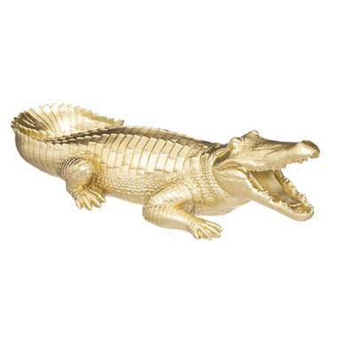 Atmosphera Beeld Krokodil Victor - 39 cm - polyresin - goud