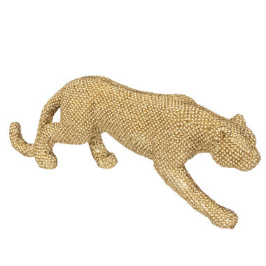 Atmosphera Beeldje Panter glitter studs - 10 cm - goud