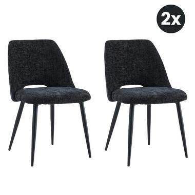 2x Eetkamerstoel Monta - Antraciet (Set van 2)