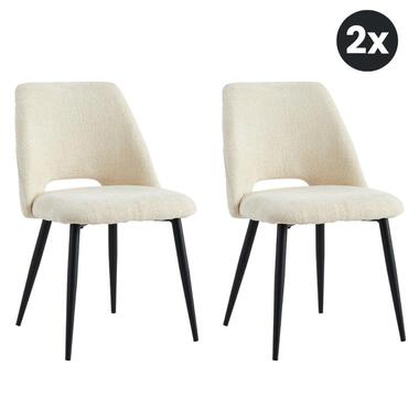 2x Eetkamerstoel Monta - Beige (Set van 2)