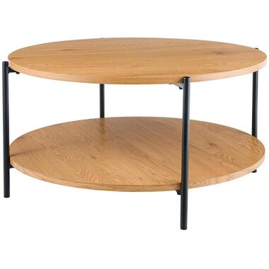 CLP Salontafel Edduma zwart Frame - Hout - natura