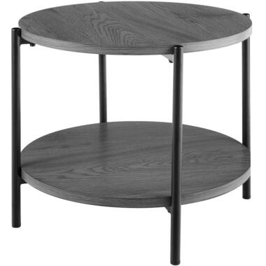 CLP Salontafel Edduma zwart Frame - Hout - grijs