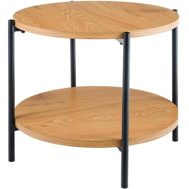 CLP Salontafel Edduma zwart Frame - Hout - natura