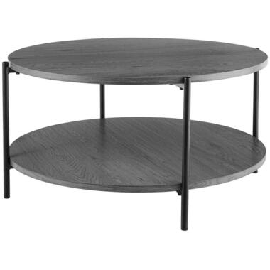 CLP Salontafel Edduma zwart Frame - Hout - grijs