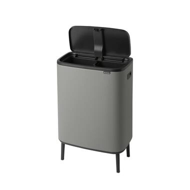 Bo Touch Bin Hi Afvalemmer 2 x 30 liter Mineral Concrete Grey