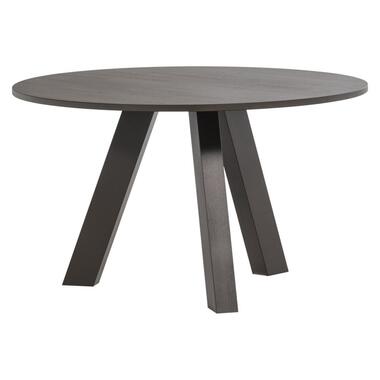 WOOOD Rhonda Eettafel Ø129 CM - Eiken - Middenbruin - 75x129x129
