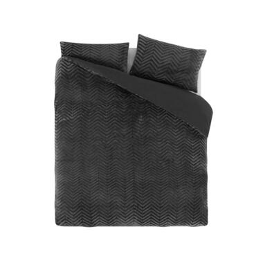Dekbedovertrek Teddy Chevron 140x220 - Zacht & Warm - Incl. Kussensloop