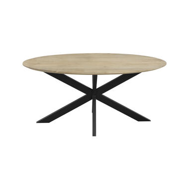 QUVIO Eettafel Sofia - Ovaal - 160x90 cm - Naturel V2