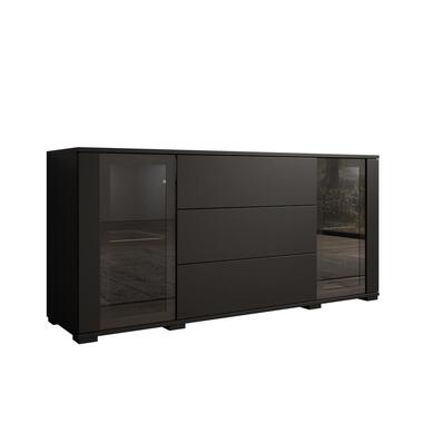 Meubella - Cres - Dressoir - Zwart - 150x40x70 cm