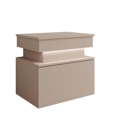 Meubella - Galan - Nachtkastje - Beige - 55x39x51 cm