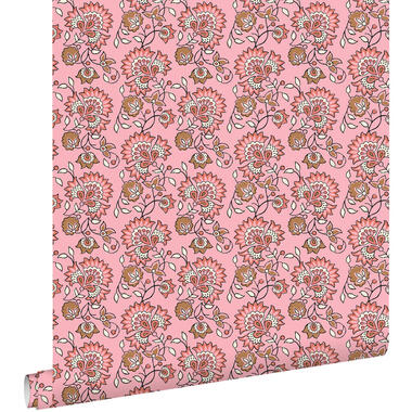 ESTAhome behang vintage bloemen roze - 50 x 900 cm