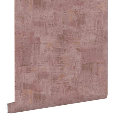 ESTAhome behang schilderachtige structuur mauve paars - 50 x 900 cm