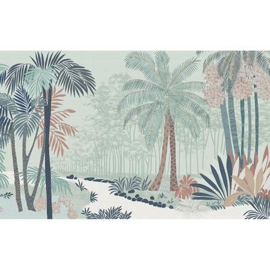 Komar fotobehang jungle-motief groen en blauw - 250 x 400 cm